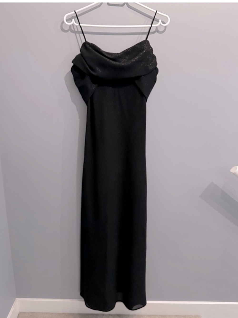 Jessica Black Cowl Evening Gown